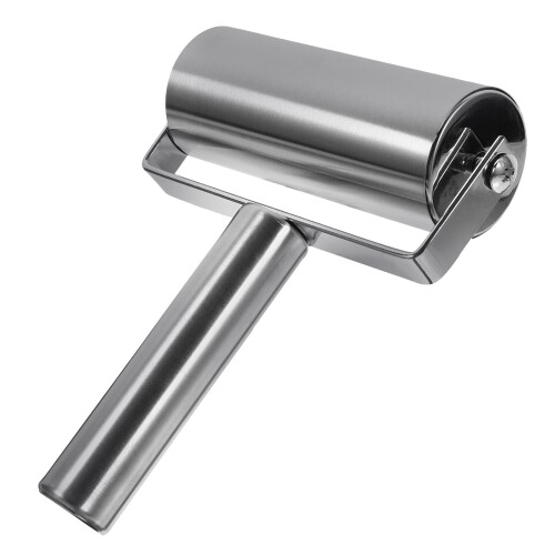 2Pcs Silver Stainless Steel Dough Roller Pin Convenient Baking Tool 1