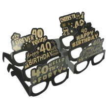 48Pcs Birthday Party Coffee Paper Glasses Bulk Fun Decorative Eyewear