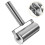 2Pcs Silver Stainless Steel Dough Roller Pin Convenient Baking Tool 11