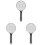 3Pcs Lightweight Handheld Shower Head White Plastic for Bath Supplies 4