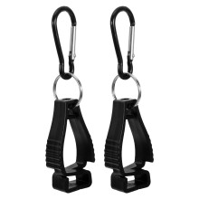 4Pcs Durable Black Clip Hooks for Camping Hiking Outdoor Supplies