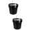 2Pcs Small Plastic Paint Buckets with Handle Lid Black Storage Cans 9