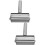 2Pcs Silver Stainless Steel Dough Roller Pin Convenient Baking Tool 9