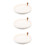 3Pcs Small Bathroom Tray White Plastic Circle Vanity Storage Holder 10