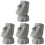 4Pcs Grey Resin Moai Statue Glasses Display Stand Tabletop Decor 4