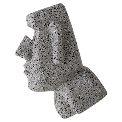 4Pcs Grey Resin Moai Statue Glasses Display Stand Tabletop Decor 2