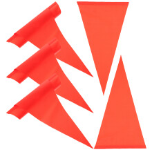 25Pcs Tear-Resistant Orange Bike Caution Flags for Urban Cycling