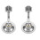 2Pcs Silver Fixed Shower Handle Holder ABS Bathroom Shower Head Mount 4