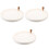 3Pcs Small Bathroom Tray White Plastic Circle Vanity Storage Holder 5