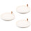 3Pcs Small Bathroom Tray White Plastic Circle Vanity Storage Holder 8