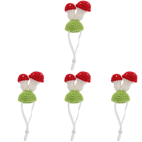 4Pcs Lightweight Small Animal Hat Knitted Hamster Costume 2