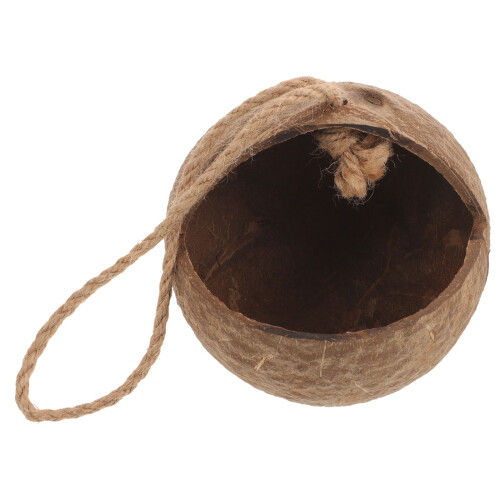 3Pcs Khaki Coconuts Shell Resting Bird House Hanging Nest for Breeding 1