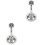 2Pcs Silver Fixed Shower Handle Holder ABS Bathroom Shower Head Mount 5