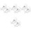 4Sets No-Drill Curtain Rod Brackets Wall Mount Hook for Kitchen Office 4