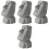 4Pcs Grey Resin Moai Statue Glasses Display Stand Tabletop Decor 5