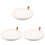 3Pcs Small Bathroom Tray White Plastic Circle Vanity Storage Holder 4