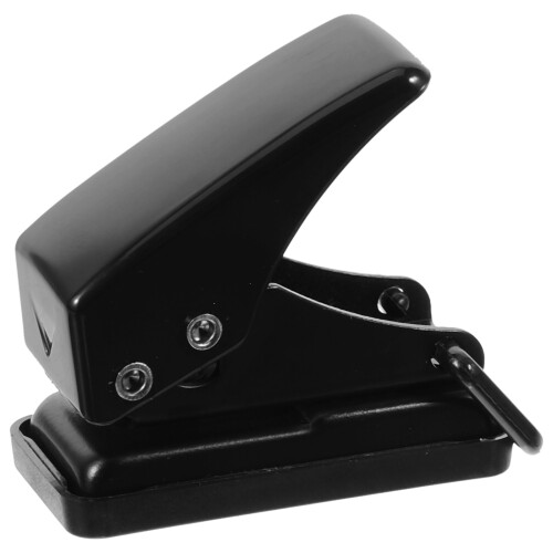 2Pcs Portable Black Manual Hole Puncher for Craft Papers Planner 2