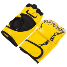 3Pairs Sparring Gloves Yellow PU Sponge Protective Boxing Equipment