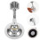 2Pcs Silver Fixed Shower Handle Holder ABS Bathroom Shower Head Mount 10