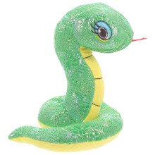 2Pièces Serpent En Peluche Vert À Paillettes Doux Et Réaliste Décor