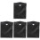 4Pcs Black Car Trash Bag with Light Auto Closure and Organizer 3