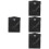 4Pcs Black Car Trash Bag with Light Auto Closure and Organizer 7