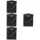 4Pcs Black Car Trash Bag with Light Auto Closure and Organizer 8
