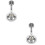 2Pcs Silver Fixed Shower Handle Holder ABS Bathroom Shower Head Mount 8