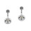 2Pcs Silver Fixed Shower Handle Holder ABS Bathroom Shower Head Mount 6