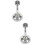 2Pcs Silver Fixed Shower Handle Holder ABS Bathroom Shower Head Mount 9