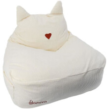 Pouf - DOMIVA - Honey Moon - Velluto a coste - Morbido e soffice - Orecchie di felino