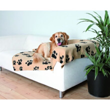Copertura per cane - TRIXIE - Barney - 150x100 cm - Beige con impronte di zampe - Lavabile in lavatrice