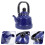 2Pcs Blue Enamel Teakettle Durable Water Boiling Kettle for Kitchen 10