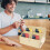 4Pcs Wooden Card Storage Organizer Beige Multi-Grid Game Holder 11