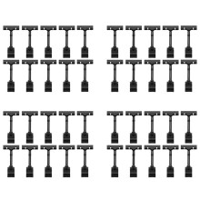 40PCS Adjustable Plastic Sign Holder,Clip- Style Double  Display Clips Rotating Reuse Sign Price Tag for Store