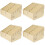 4Pcs Wooden Card Storage Organizer Beige Multi-Grid Game Holder 7