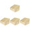 4Pcs Wooden Card Storage Organizer Beige Multi-Grid Game Holder 4
