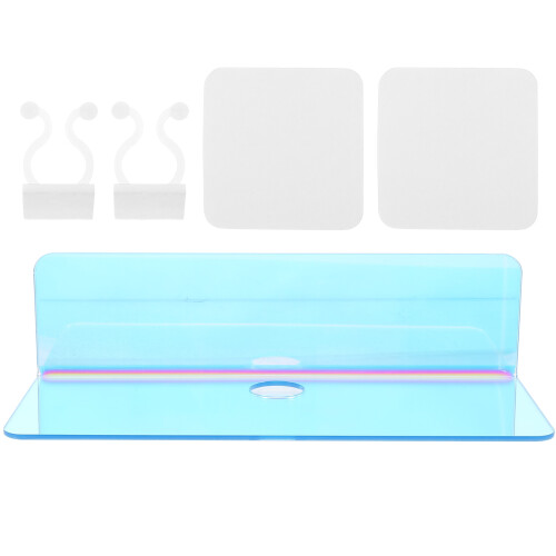 5Pcs Sturdy Acrylic Floating Shelves for Wall Decor and Storage Rack 2
