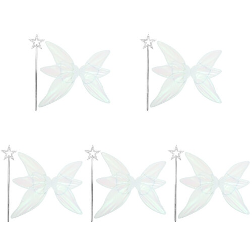 5Sets Decorative White and Wands for Kids Costume 2