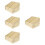 4Pcs Wooden Card Storage Organizer Beige Multi-Grid Game Holder 9
