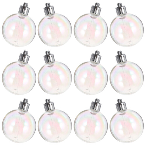 72Pcs Clear Fillable Christmas Tree Decorative Hanging Balls 1