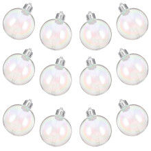 72Pcs Clear Fillable Christmas Tree Decorative Hanging Balls