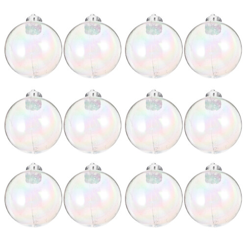 72Pcs Clear Fillable Christmas Tree Decorative Hanging Balls 2