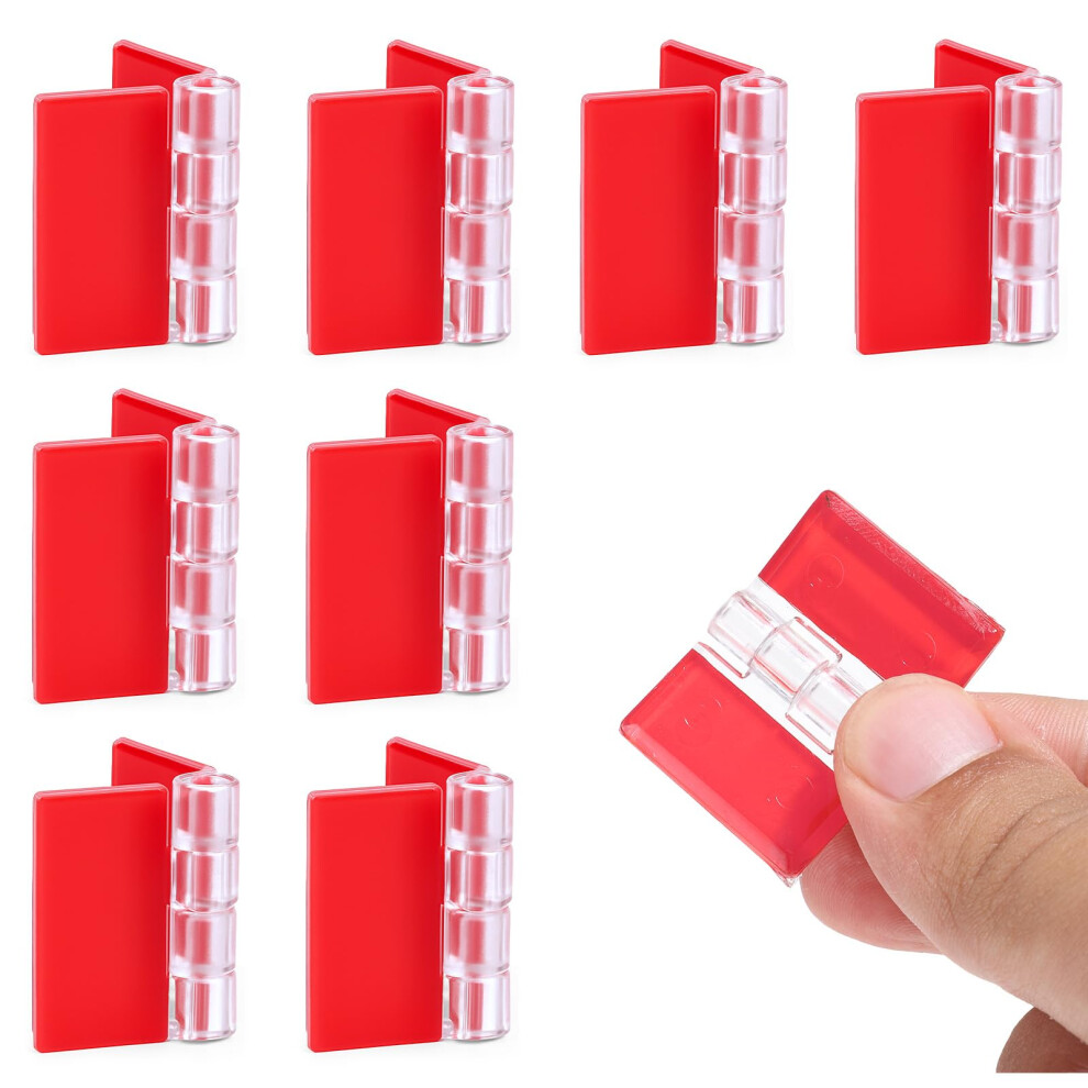 8Pcs Selfadhesive Clear Acrylic Hinges 35X25mm Transparent Folding Continuous Piano Hinges For Aquarium Lid Display Case 9169991285283