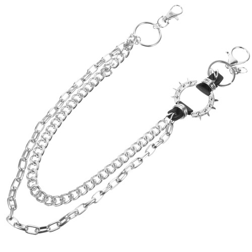 4Pcs Reliable Silver Jean Chains Metal Chains for Pants and Wallets