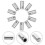 40Pcs Silver Cord Locks for Drawstring Backpacks DIY Clothes Use 11