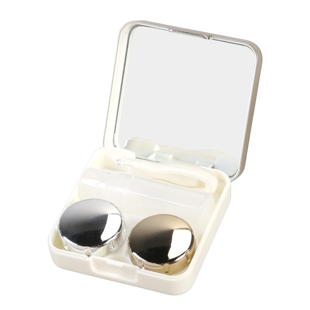Villcase Gold 2Pcs Lens Case Box Mini Container For Secure Lens Storage