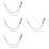 4Pcs Reliable Silver Jean Chains Metal Chains for Pants and Wallets 7