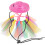 4Sets Small Animal Costume Kit Assorted Color Mesh Hat Skirt 1