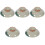 5Pcs Assorted Color Ceramic Tea Bowl Covers Practical Home Use 5